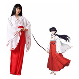 Anime Japonés Kikyo Miko Kimono Cosplay Bruja Disfraz