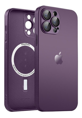 Capa Glass Case Original Para iPhone 11 Ao 14 Pro Max - Roxo