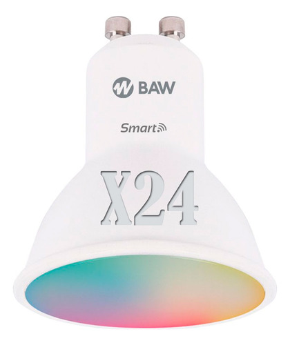 Combo X24 Lámpara Led Baw Par16 Smart Wifi 7w + Rgb, Gu10