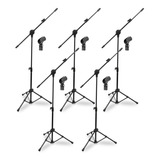 5 Pedestais Convencionais Arcano P/ Microfone Pmv-100-pac