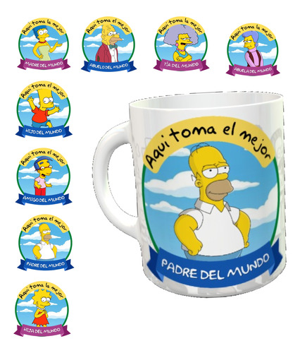 Plantillas Imprimibles Para Sublimar Tazas Los Simpson N°4