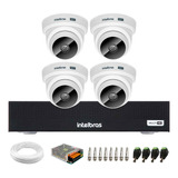 Kit 4 Câmeras Hd Dome Visão Noturna 20m Dvr 4 Canais