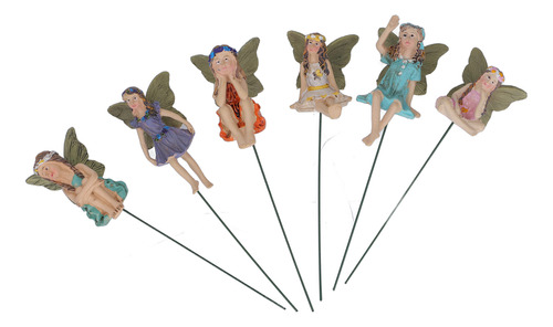 Figura De Hada En Miniatura De Duende, Minijardín, 6 Unidade