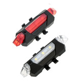 Combo 918 Luz Bicicleta Led Usb Recargable Delantera Trasera