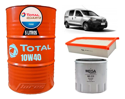 Cambio Aceite 10w40 5l + Kit Filtros Renault Kangoo 3 Diesel