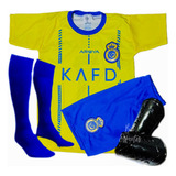 Kit Conjunto Al Nassr Time Infantil Meiao+caneleira