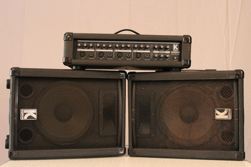 Amplificador E 2caixas Kustom Kmp4060/ksc10 60wrms 