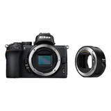 Cámara Nikon Z50 - Cuerpo + Ftz Ii + Adaptador Nf-e ** Color Negro