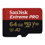 Cartão De Memória 64gb Sandisk 170mb/s Uhs-i V30 U3 A2