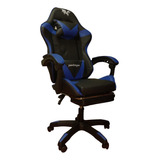 Silla Gamer Azul Altura Regulab Reclinable 135° Reposapies