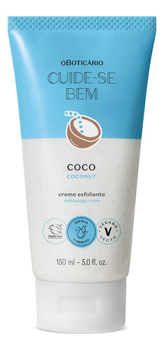 Boticário Cuide-se Bem Feira Coco Creme Esfoliante 150ml