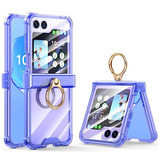 Funda Resistente Con Anillo Para Samsung Z Flip 5 Violeta