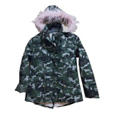 Campera Parka Camuflada Gabardina 100% Algodón Premium