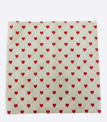 Papel Encerado Corazones Rojo C/500 Pzas