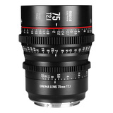 Lente De Cine Gran Angular Meike 75mm T2.1 S35 Canon Efmo...