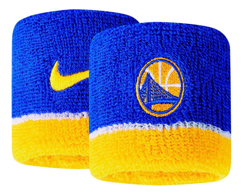 Muñequeras Nike Nba Golden State Warriors Color Azul/amarillo Talla Unitalla