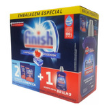 Lava-louças Detergente Finish Powerball All In One Max Kit