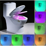 Luz Led Inodoro 8 Colores Rgb Baño Sensor Detecta Movimiento