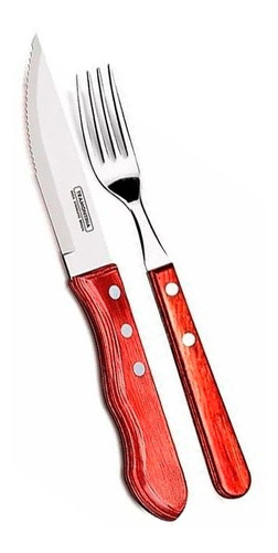 Cubiertos Tramontina Polywood X 2 Tenedor + Cuchillo Jumbo