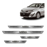 Soleira Aço Inox Escovado Yaris Hatch Sedan 2019 2020 21 22