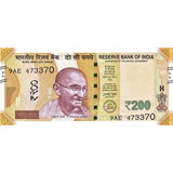 Grr-billete De India 200 Rupees 2017 - Mahatma Gandhi