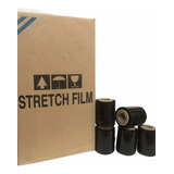 Film Stretch Negro 10cm Para Embalar Embalaje Resistente 5u
