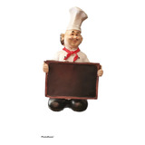 Figura Chef Pizarra Adorno, Decoración