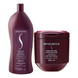 Kit Senscience True Hue Shampoo 1l + Másc Inner Restore 500g