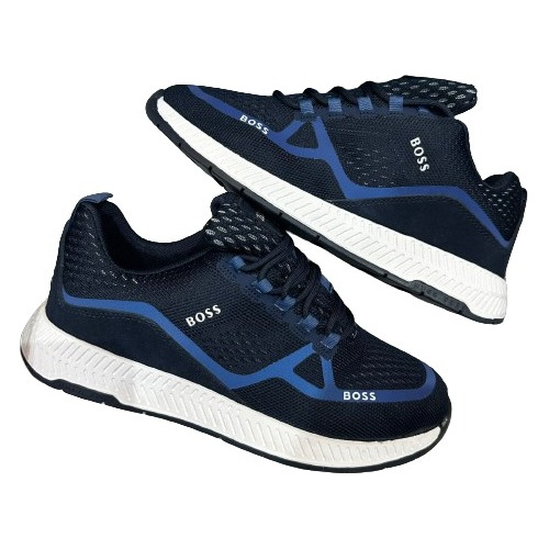 Zapatillas Hugo Boss Malla Con Logo Lateral Hombre 