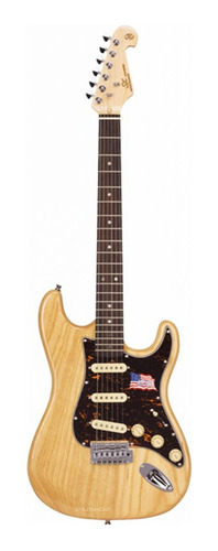 Guitarra Elétrica Sx Vintage Strato Sstashr Natural Swap Ash
