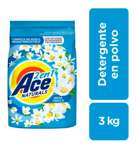 Detergente En Polvo Ace Naturals Brisa Fresca 3kg