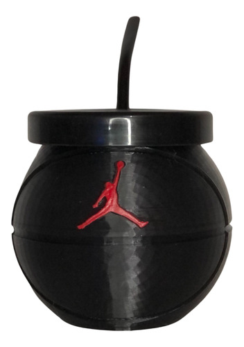 Mate Pelota De Básquet Nba Jordan Impresion 3d + Bombilla