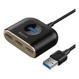 Adaptador Hub 4 En 1 Usb 3.0 2.0  5gbs Baseus Negro