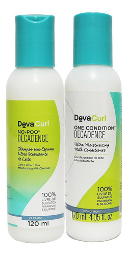 Kit Deva Curl Decadence No Poo E One Condition 120ml