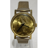 Hermoso Reloj Moneda Liberty De Cuerda No Nivada