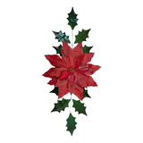 Flor De Nochebuena De Pared Para Decoracion Navideña 130 Cm.