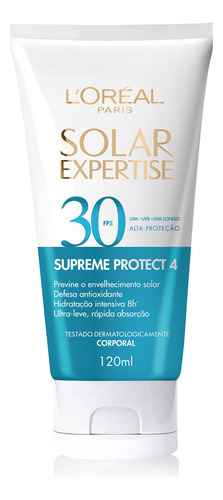 Protetor Solar Corporal L'oréal Paris Solar Fps 30 120g