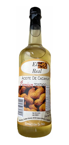 Aceite De Cacahuate Tostado Premium 1 Litro El Real