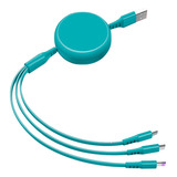 Cable Cargador Datos V8 Micro Usb Tipo C Ip Universal 3 En 1