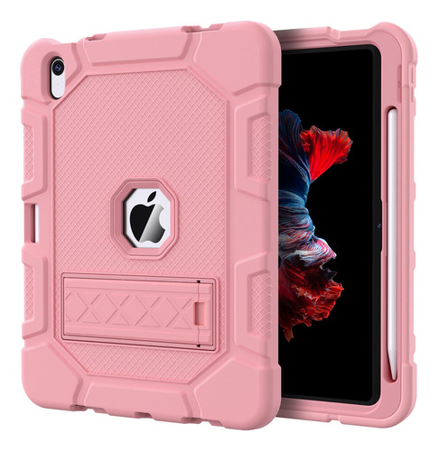 Funda Resistente Para iPad 10.9 Pulgadas Gen 10 Rosa Pastel