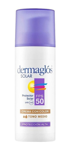 Protector Solar Dermaglós Color Tono Medio Fps50+ X 50 gr