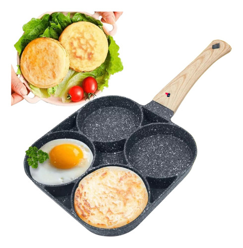 Sarten 4 Compartimientos Huevos, Pancakes, Antiadherente