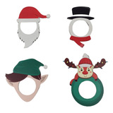 Porta Servilletas Servilleteros Cena Navidad Pintados Kit 4 Color Santa