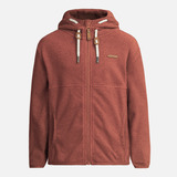 Poleron Niño Stripes Nano-f Full Zip Hoody Terracota Lippi