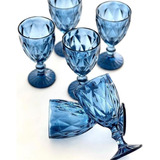 Set Con 6 Copas De Colores Azul