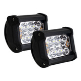 Par Faro Auxiliar 6 Led Luz Blanca Y Ambar Fijo Mas Estrobo