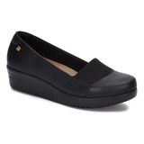 Zapatos Oxford Clases 46368tpr Negro Flats Logo Boton Liso