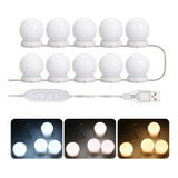 Luces Led Espejo Vanity 10 Bombillas 3 Modo Brillos