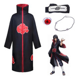 4pcs Naruto Akatsuki Capa, Anillo+diadema+collar