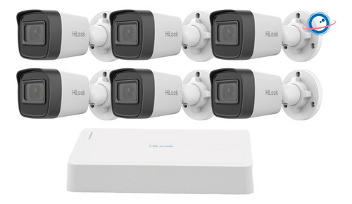 Kit 6 Camaras Ip 2 Mpx Nvr 8 Ch Poe Hikvision Bala 1080p